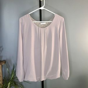 Long Sleeved Lace Back Blouse